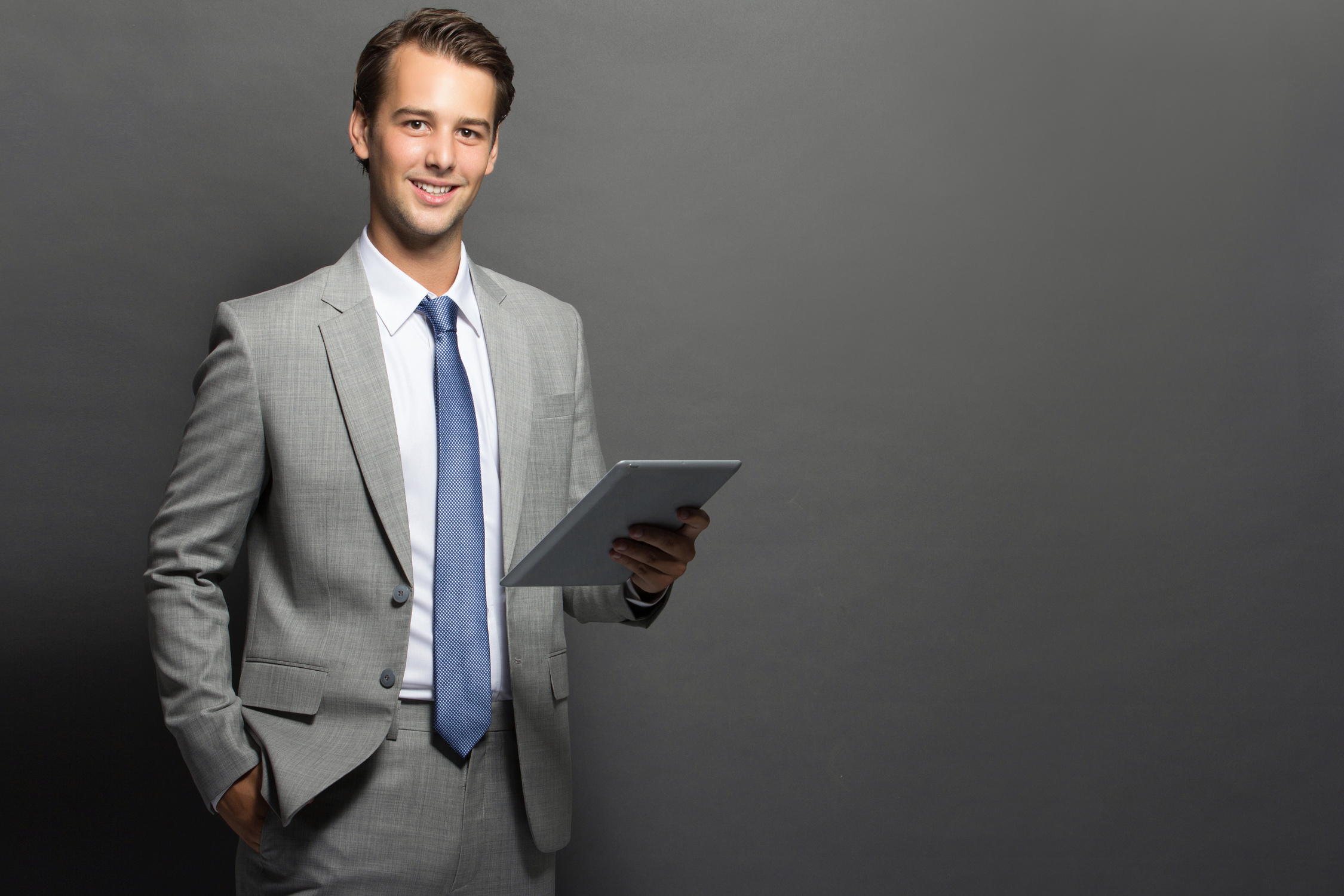 Business Man with Tablet